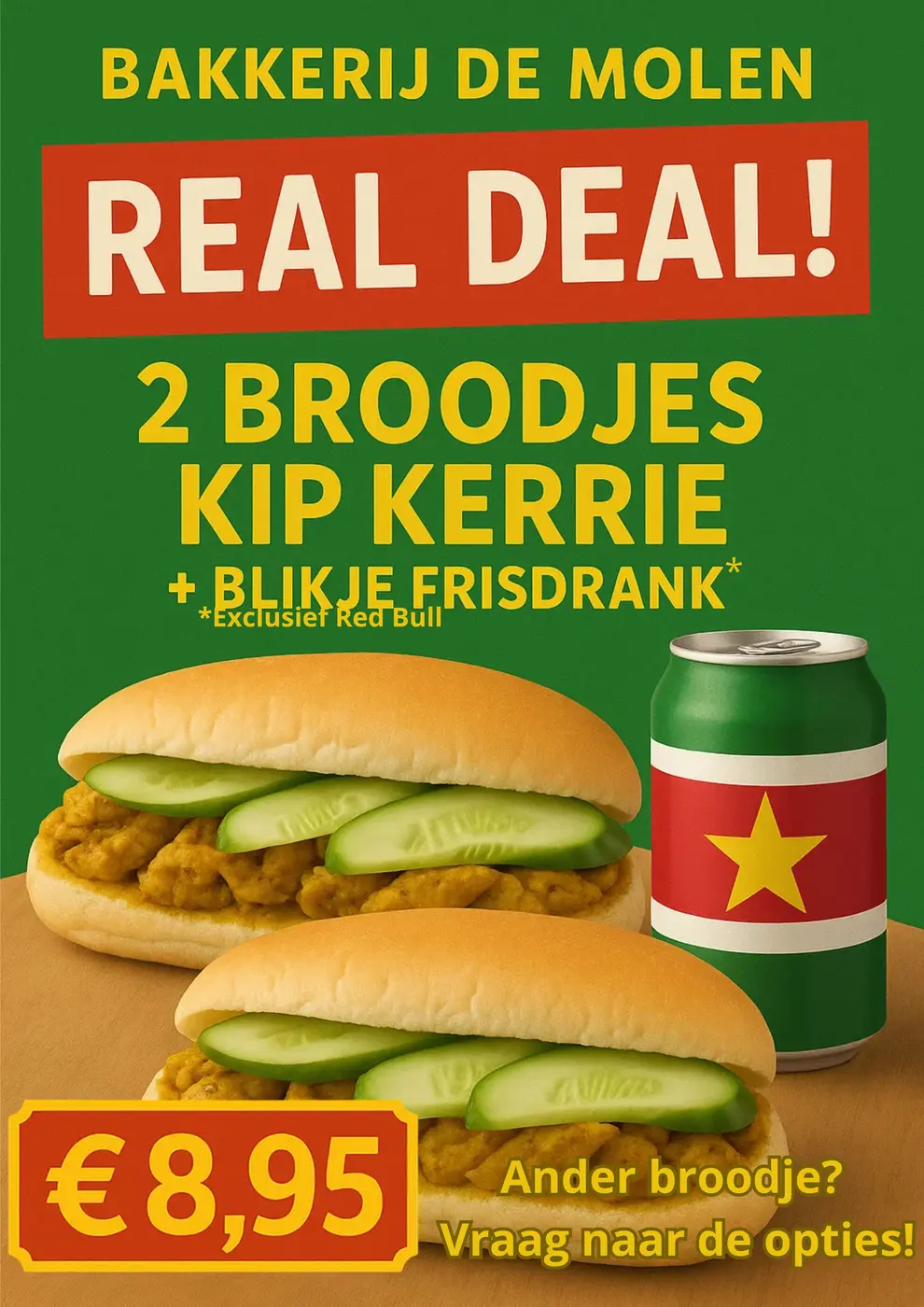 Real Deal: twee broodjes en frisdrank